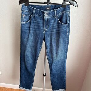 Hudson Collin TNA Medium Wash Flap Pocket Skinny Cropped Rolled Ankle Jeans 29